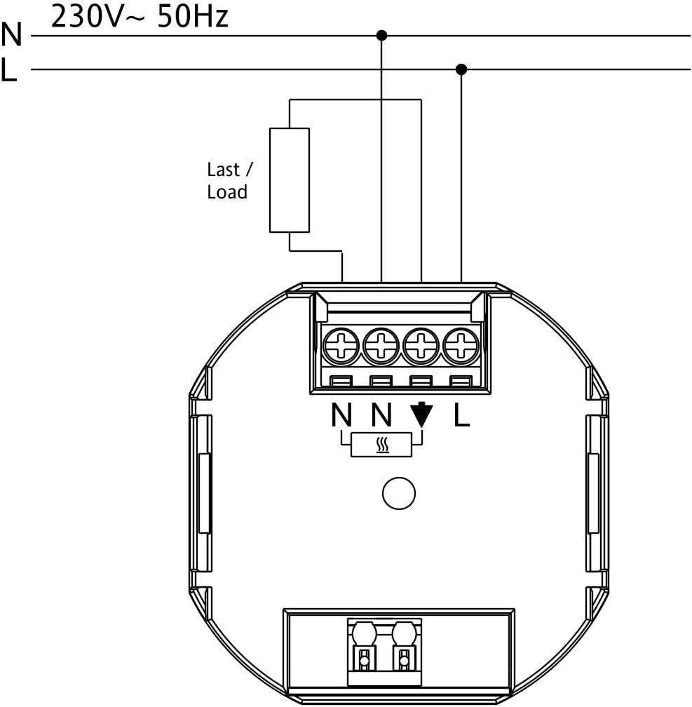 Ritzer Raumthermostat Digital für Busch-Jaeger Balance SI, Gira, Berker, Merten und Jung zur Regelung von Fußbodenheizung Stellantrieben 230V, alpinweiß (Busch-Jaeger Balance SI)