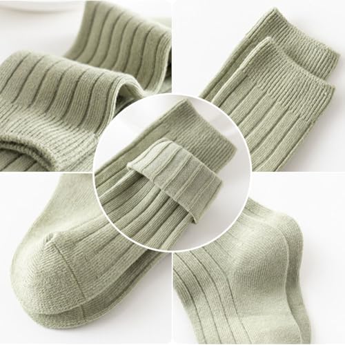 3 Pairs Baby Boys Girls Knee High Socks Ribbed Long Stockings Infant Toddler Cotton Socks3