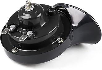 2PCS Super Loud Train Horns, Car Air Electric Snail Double Horn, 12V Waterproof Air Horns Replacement Kit, Automotive Accessories Universal for Car, Motorcycle, Truck, Bike, Boat (Black)