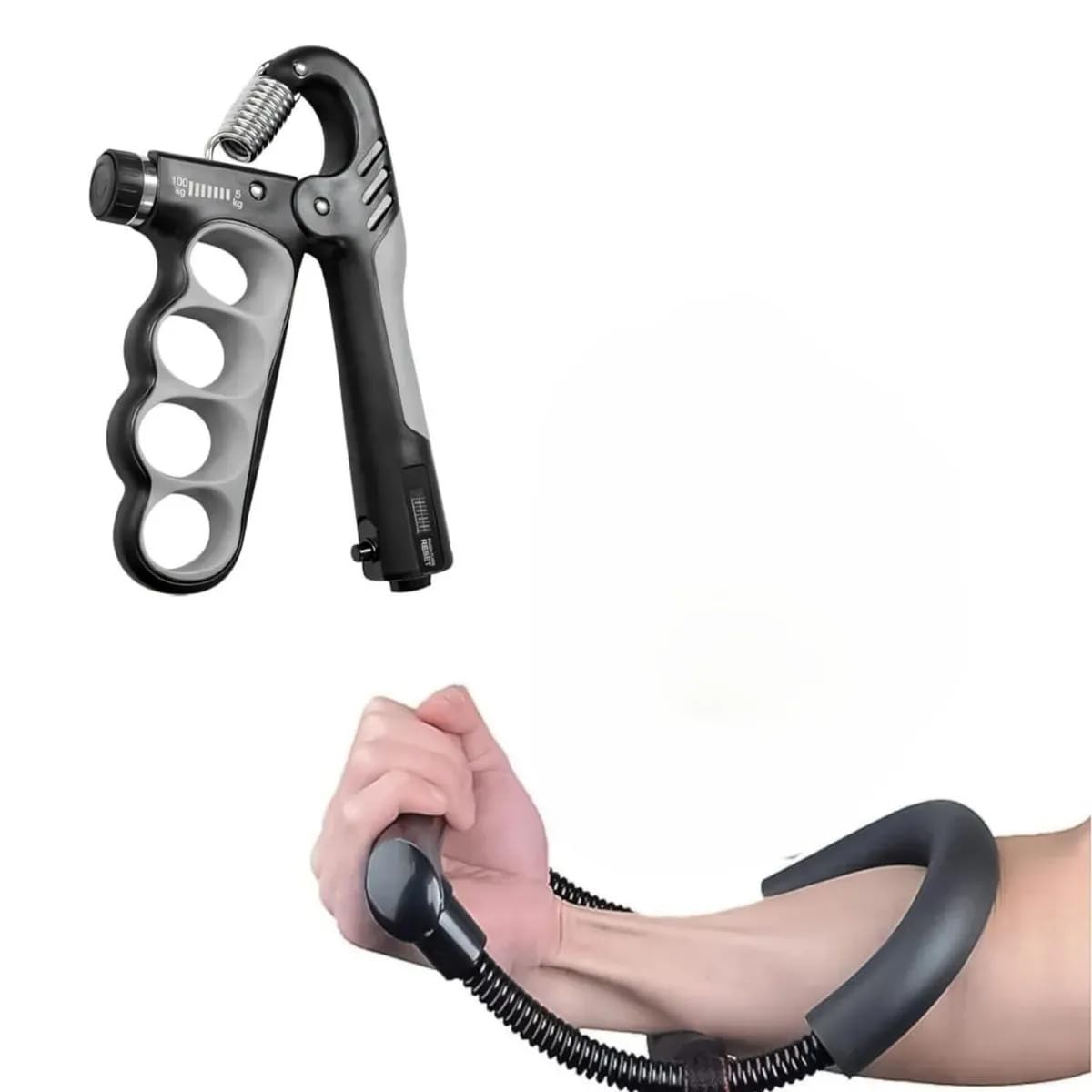 Forearm and Hand Strengthener Kit, 5-100kg Adjustable Grip Trainer with Digital Counter, Wrist Workout Devise with Reinforced Spring & Comfort Foam Grip-image-49