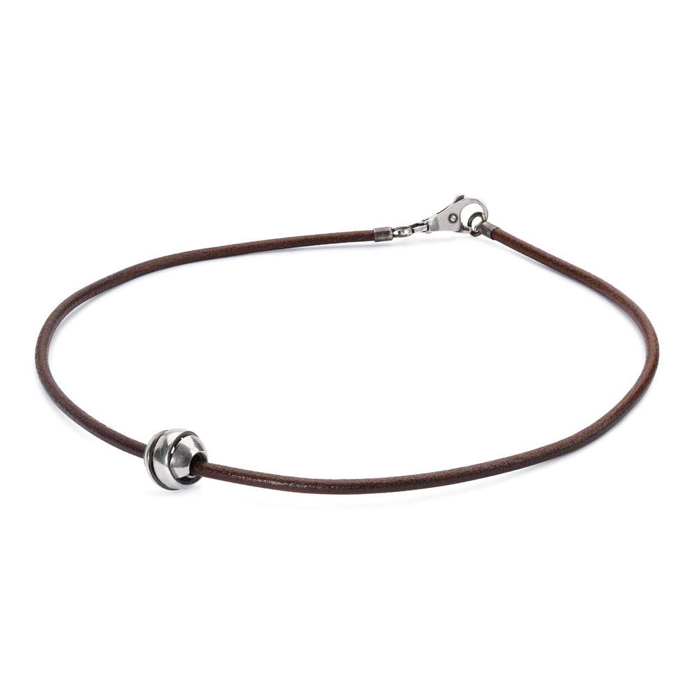 Trollbeads Lederhalskette Braun ohne Verschluss