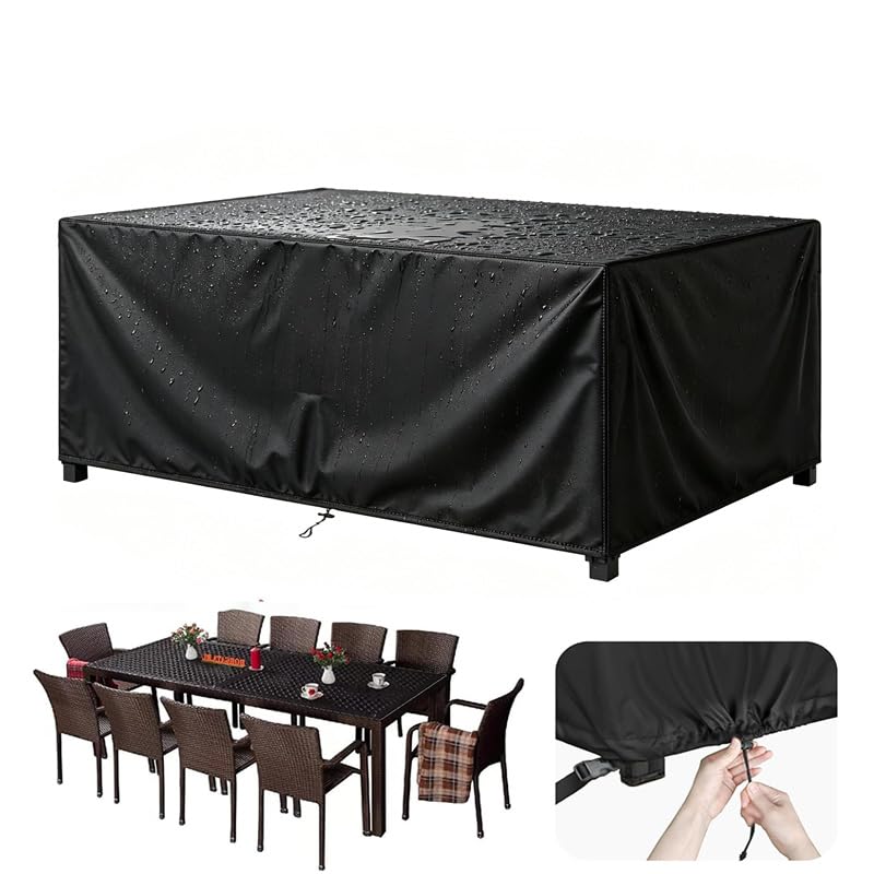 Garden Furniture Covers Waterproof Rectangular 200x180x110cm/Length x Width x Heigh Outdoor Patio Furniture Cover, Cube Patio Furniture Cover,Waterproof, Winterproof Tarpaulin With Windproof Buckles