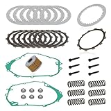 JAVIK Clutch Friction Steel Plates Spring Cover Gasket Kit for Polaris Predator 500 O-utlaw 500