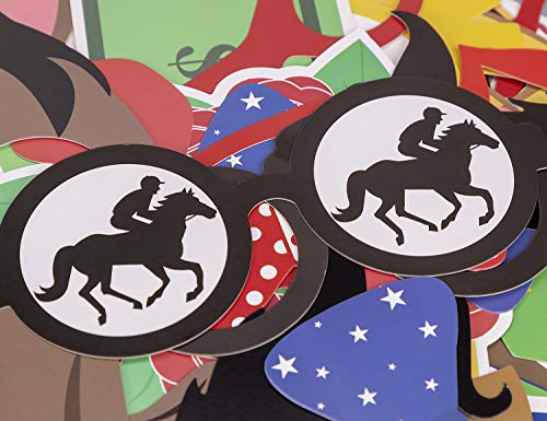 55PCS Kentucky Party Derby Day Photo Booth Props Supplies Horse Racing Decorations