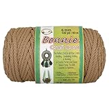 Bonnie geflochtene Bastelschnur – Farbe Zimt, 90 m, 6 mm, superdick, farbecht und wärmeschmelzbar