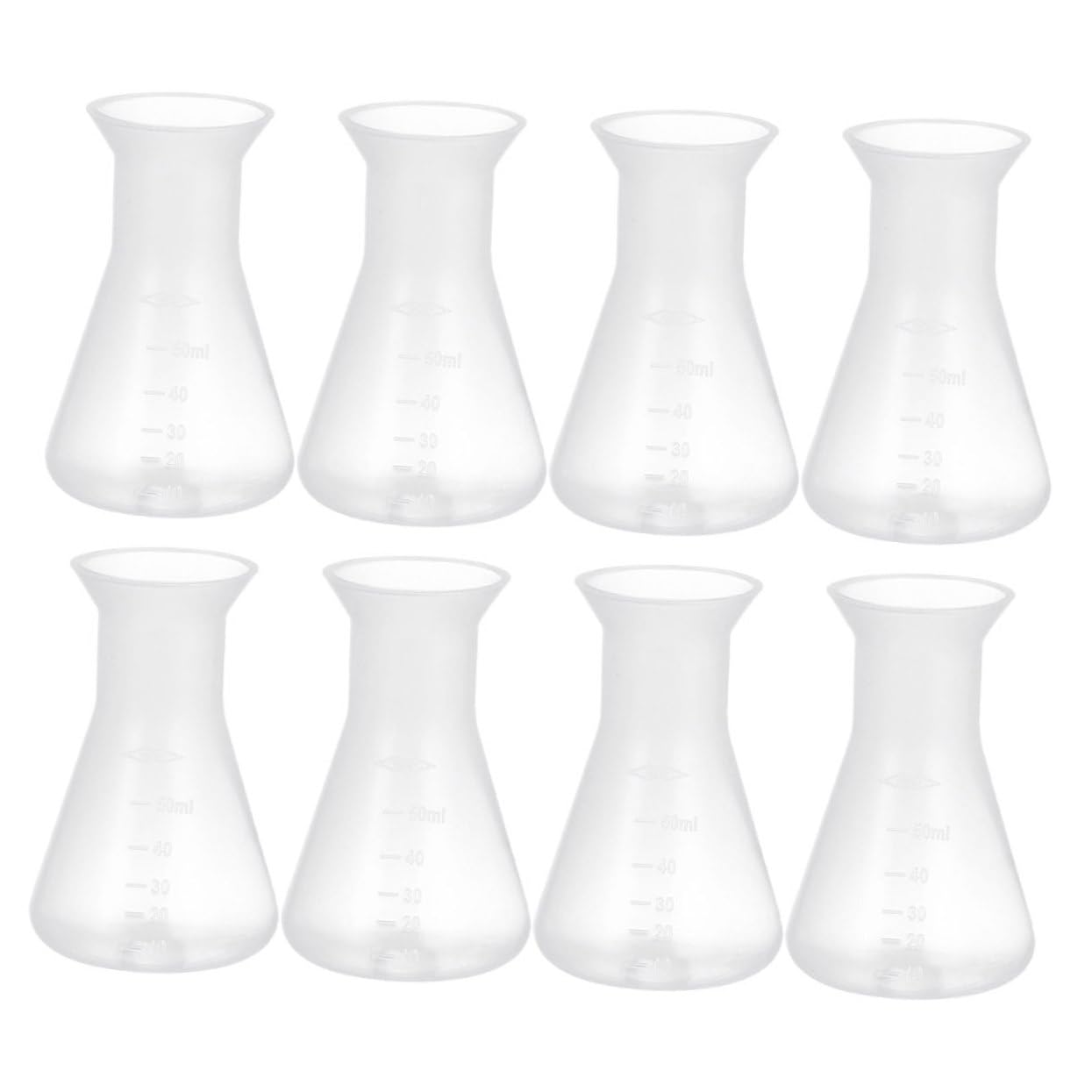 OUNONA 32piezas Frascos Erlenmeyer Para Laboratorio Escala Graduada Botellas Conicas Para Experimentos Científicos y Reacciones Químicas