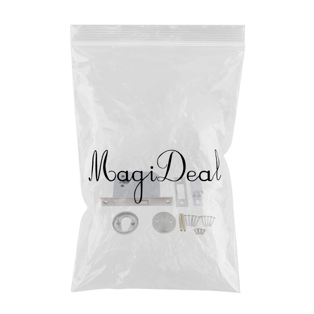 Lina Trading Invisible Passage Entry Fire Door Lock Silver w/Keys Steel Cylinder (79008720KSH)