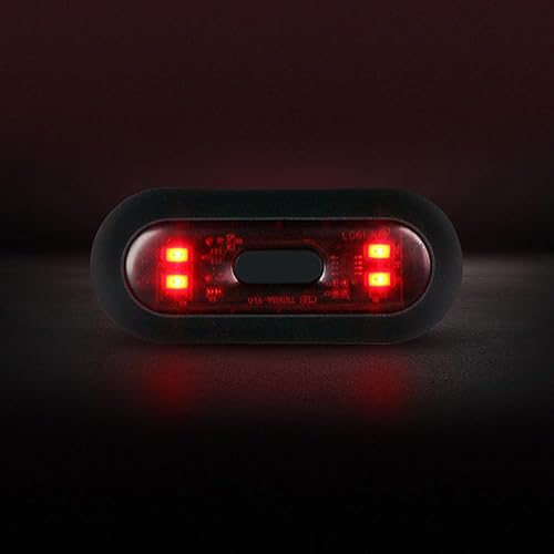 Vista 4 de TOTMOX - Luz LED para casco, recargable para motocicleta, bicicleta delantera y trasera, lámpara nocturna de advertencia de seguridad para bolsa