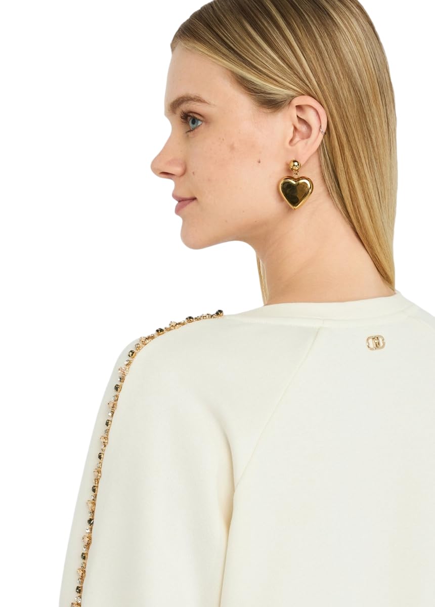 Liu Jo Felpa Girocollo Invernale Donna Better con Strass TF5114