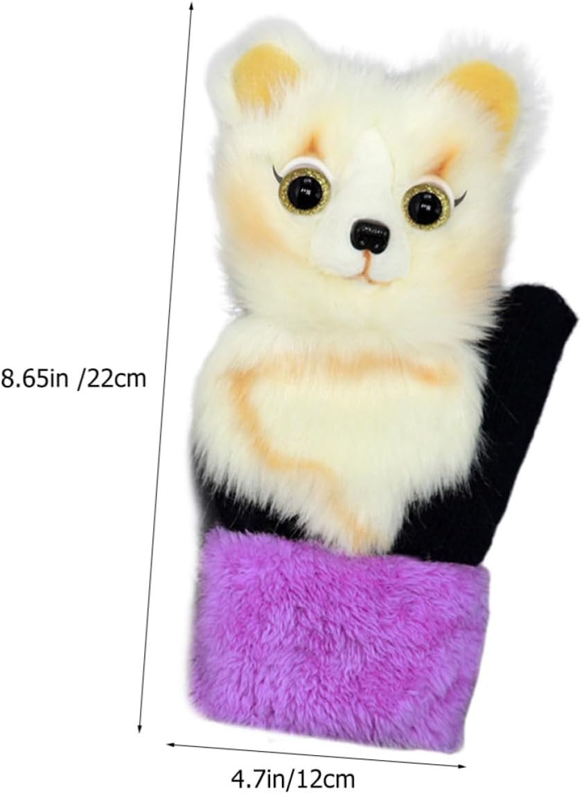 1 Pair of Plush Mittens for Winter, Wear-resistant and Warm Gloves with Creative Adorable Cat Design, for in Cold Weather