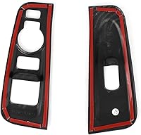 Vista 9 de Qiilu Para Hyundai Grand Starex H1 2019 2 unids estilo de fibra de carbono reposabrazos cubierta de ajuste de la puerta del coche reposabrazos