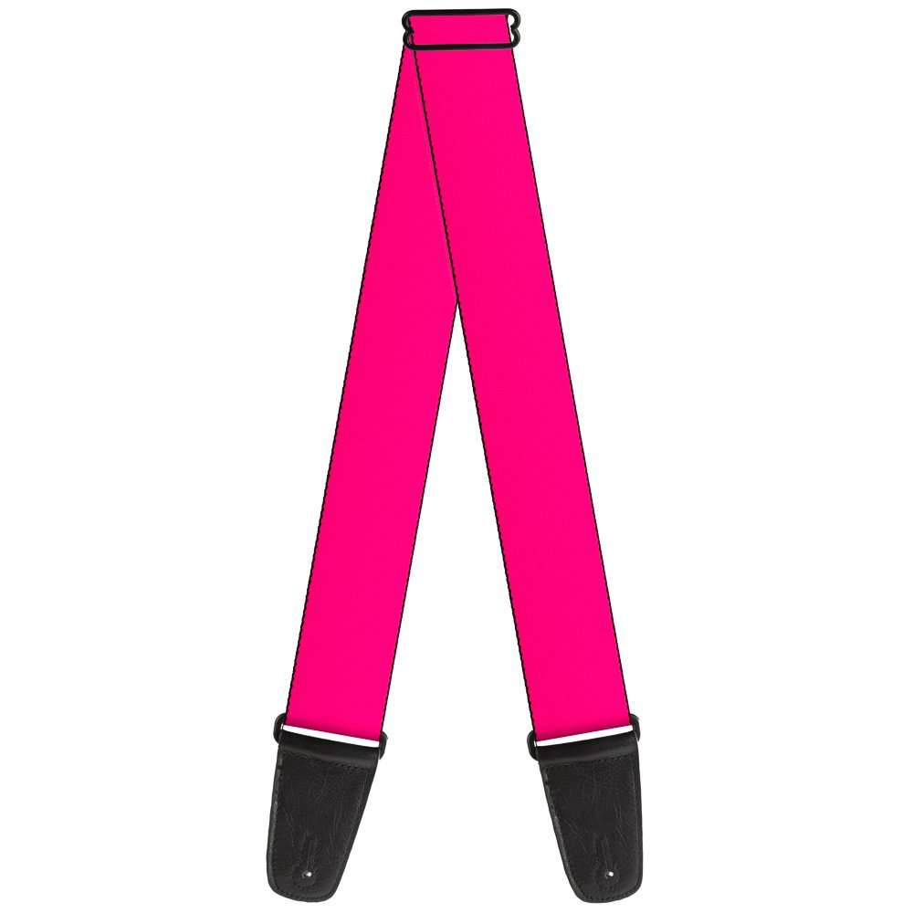 Buckle-Down GS-W31415 Guitar Strap - Neon Pink Print - 2" Wide - 29-54" Length