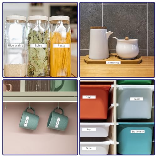 6x Dymo Letratag Etikettenband, Dymo Letratag Plastic White Band 12mm x 4m für Letratag XR Etikettenband Beschriftungsgerät Bänder für Letratag LT-100H LT-100T XM 200B Schwarz auf Weiß 91221