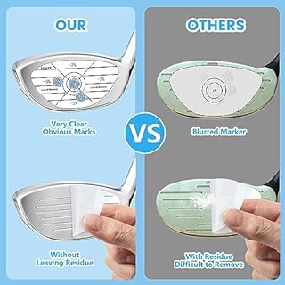Seticek Professional Golf Impact Tape 150 Pc ｜Self-Teaching Sweet Spot and Consistency Analysis ｜ Improve Golf Swing Accuracy and Distance