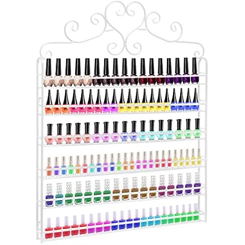 FullBerg Soporte de metal para esmalte de uñas con 6 compartimentos Cover