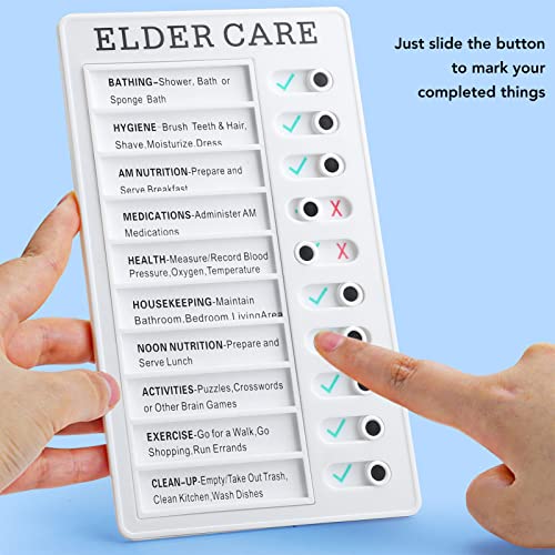My Chores Elder Care RV Checklist Self DIY Removível Gráfico de Rotina Deslizante, 4pcs Gráfico de T