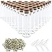 SUPERLELE Glass Bottles with Cork 48pcs 20ml Mini Glass Bottles Cork Jars with 48pcs Eye Screws 3pcs Funnel