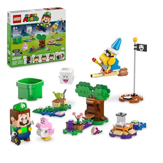 LEGO Super Mario Adventures with Interactive Luigi Toy, Nintendo Gift for 6 Plus Year Old Boys, Girls and Gamers, Garden Playset for Kids, with Pink Baby Yoshi Figure, 71440