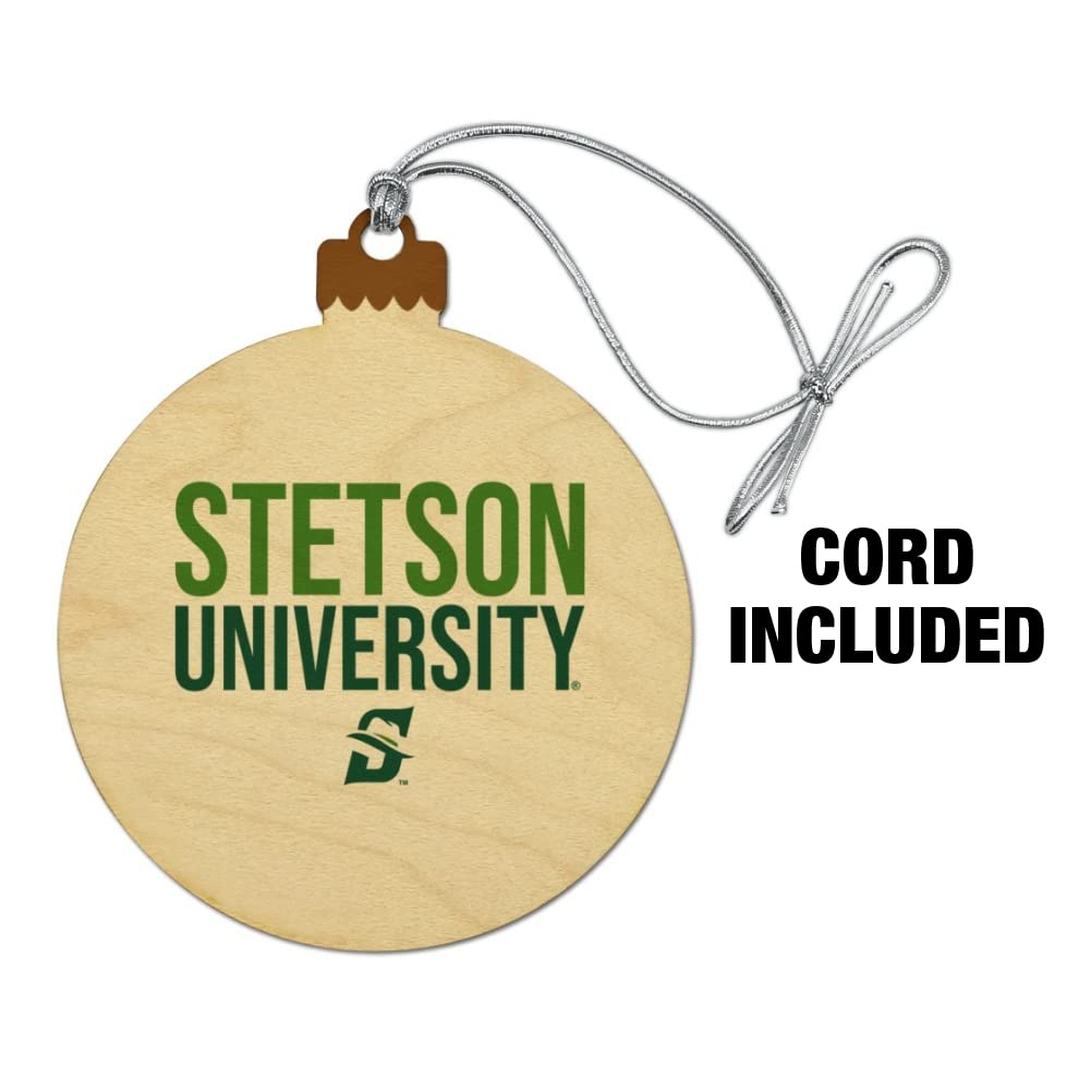 GRAPHICS & MORE Stetson University Secondary Logo Wood Christmas Tree Holiday Ornament