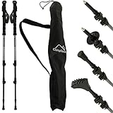 CampTeck Pair of Telescopic Anti-Shock Carbon Nordic Trekking Hiking Poles with Carry Bag & 2 Year Warranty