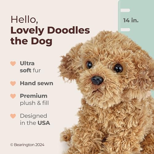 Bearington Doodles Labradoodle Plüschwelpe, Hundestofftier, 13 Zoll