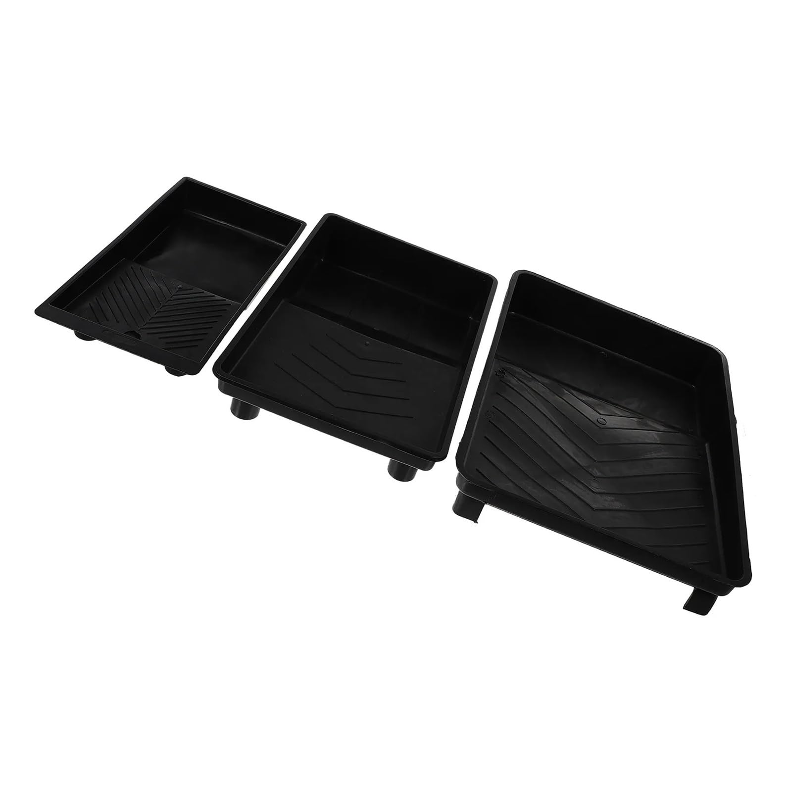 3Pcs Plastic Paint Trays Stackable Wall Mixing Large Capacity Pigment Tool For Decoration Art Painting Work for Roller Brushes