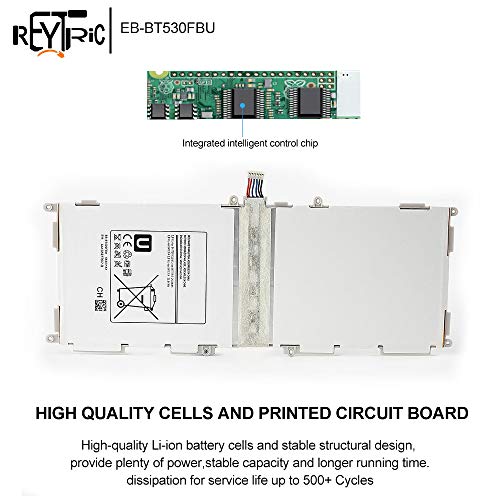 Reytric Eb-Bt530Fbu Battery Compatible Samsung Galaxy Tab 4 10.1" Replacement Batteries With Tool Kit 3.8V 6800Mah Sm-T530 T531 T535 T537 P5220 Series Tablet Bt530Fbc/E #TOP5
