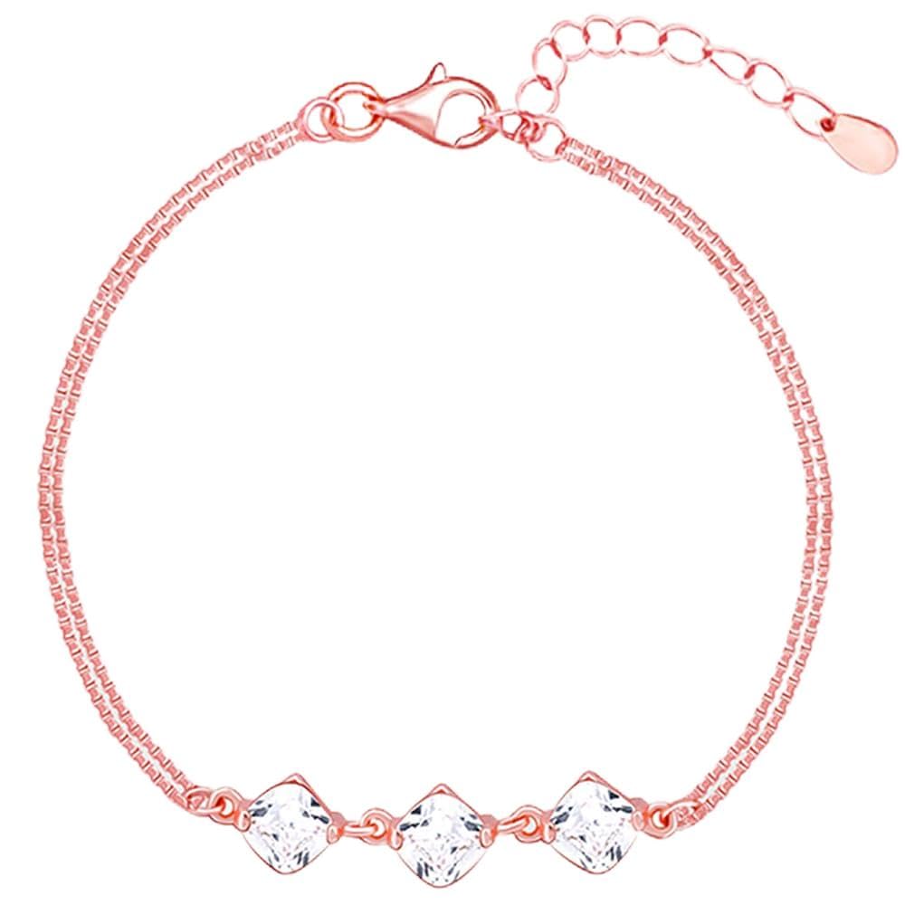 GIVA 925 Silver Rose Gold Sparkling Zircon Bracelet Gifts for Girlfriend, Gifts for Women & Girls| With Certificate of Authenticity and 925 Stamp | 6 Month Warranty* (B09466B3GD) Amazon Price History, Amazon Price Tracker