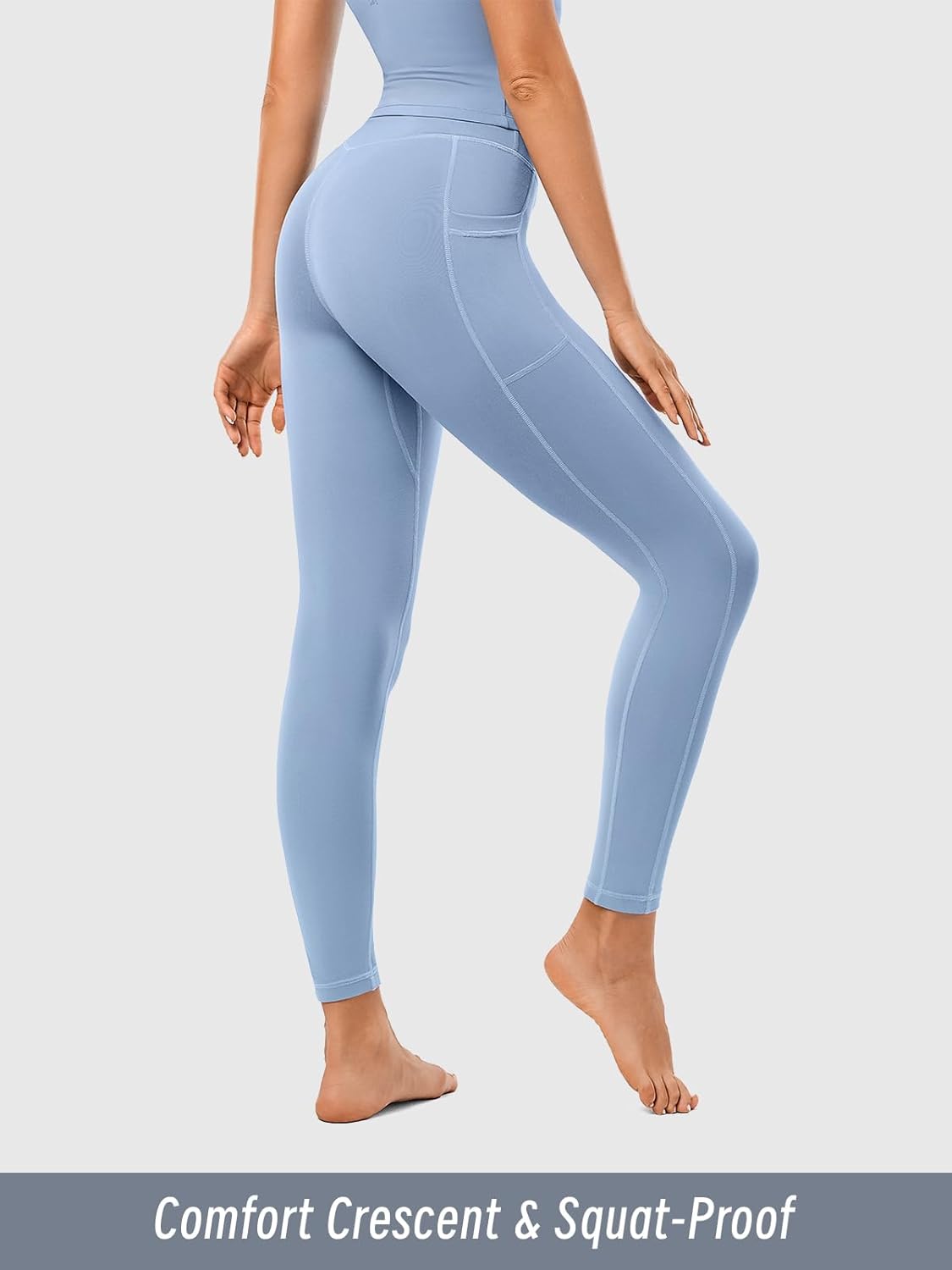 Women High Waisted Yoga Leggings with Pockets, Squat-Proof Workouts Pants, Tummy Control for Gym, Athletic Wear - Image 4