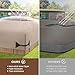 iBirdie Outdoor Waterproof and Weatherproof Hot Tub Cover 85 x 85 inch fit 84 x 84 or 83 x 83 or 82 x 82 or 7 ft x 7 ft Square SPA 600D Heavy Duty Cover Protectors Protective Cap, Brown
