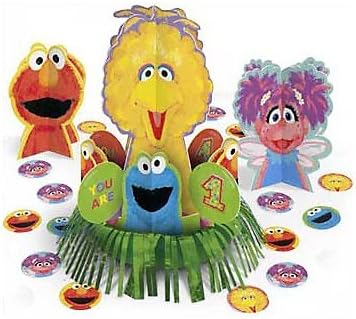 Amscan Sesame Street 1St Birthday Party Table Decorating Kit (4 Piece), Multicolor, One Size