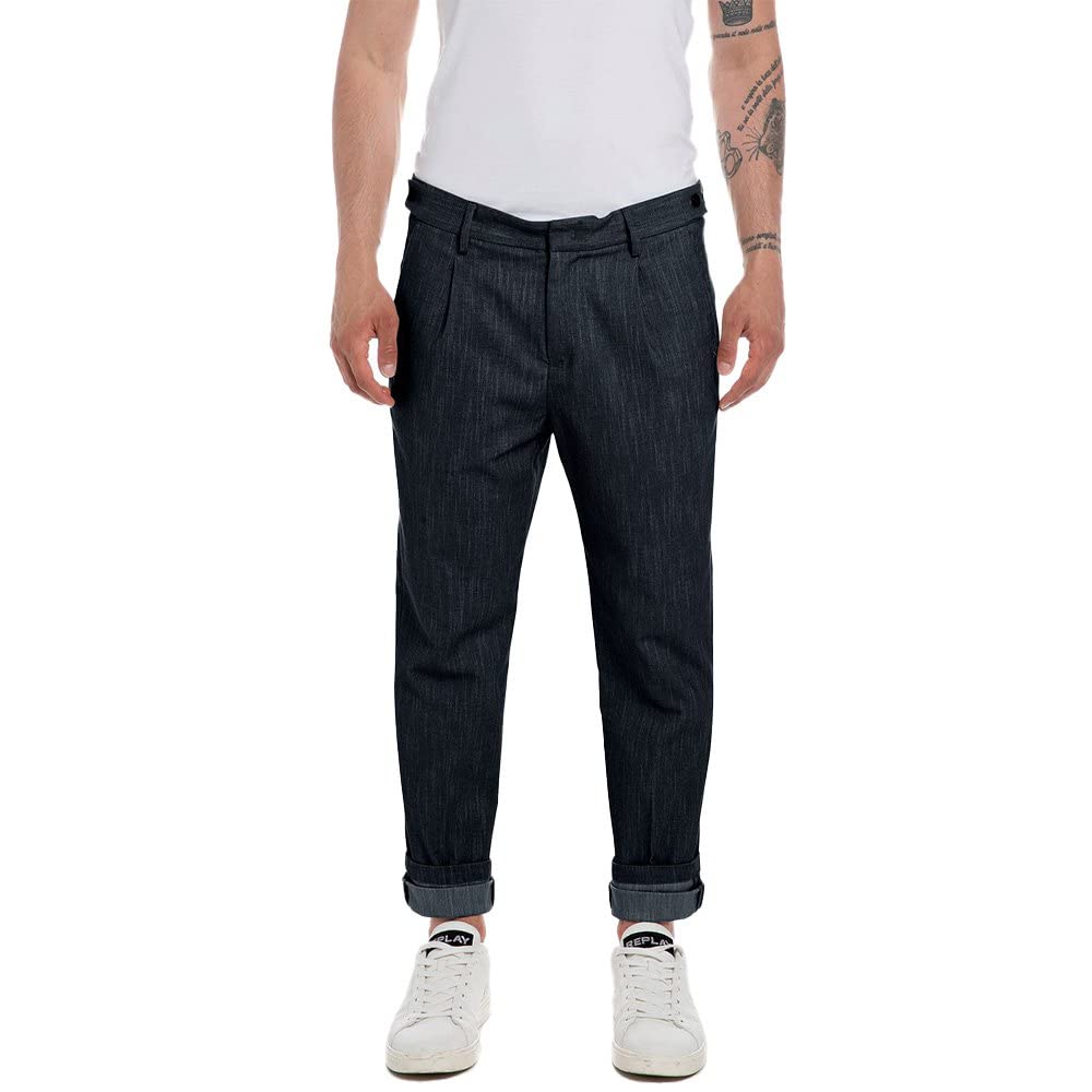 Replay Men's Stretch Trousers, Blue 020 (Blue), 27W / 30L