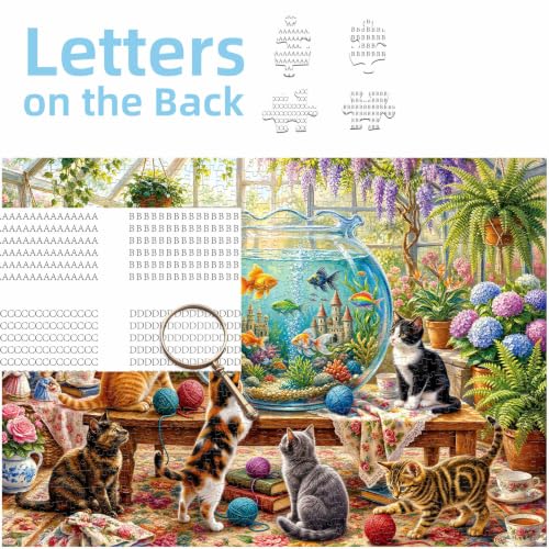 Fishbowl Kittens Puzzle for Adults 1000 Pieces,Letters on Back,1:1 Poster by Morlune - Used condition - Image 3