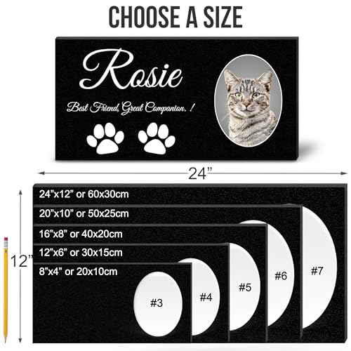 Image of ADFSTONE Pet Memorial Stones Personalized Dog Remembrance Gifts, Customized Cat Picture Grieving Plaque, DIY Gravestone, Custom Sympathy Photo Gift, Animal Grave Markers