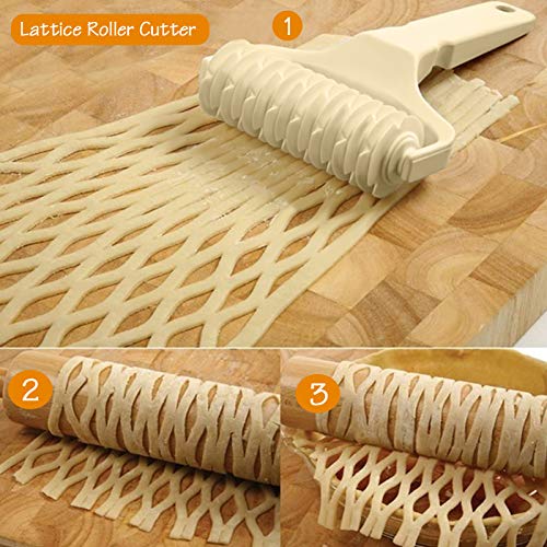 Lattice Roller Cutter, Pie Pizza Cookie Dough Roller Lattice Household Baking Pastry Tools(Plastic Lattice Cutter) #TOP5