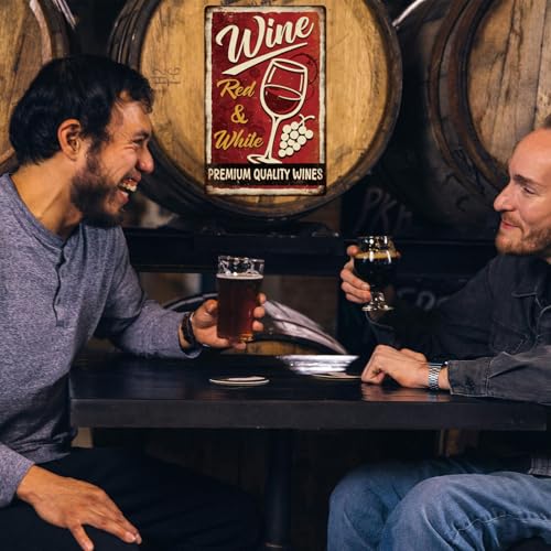 Plaque en métal pour vin graphisme de qualité premium et finition rétro étain