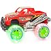 ArtCreativity Light-Up Red Monster Truck with Sounds, 9 Inch Monster Truck with Flashing Wheels and Friction Motor, Push n Go Toy Car, Best Birthday Gift for Boys and Girls Ages 3+