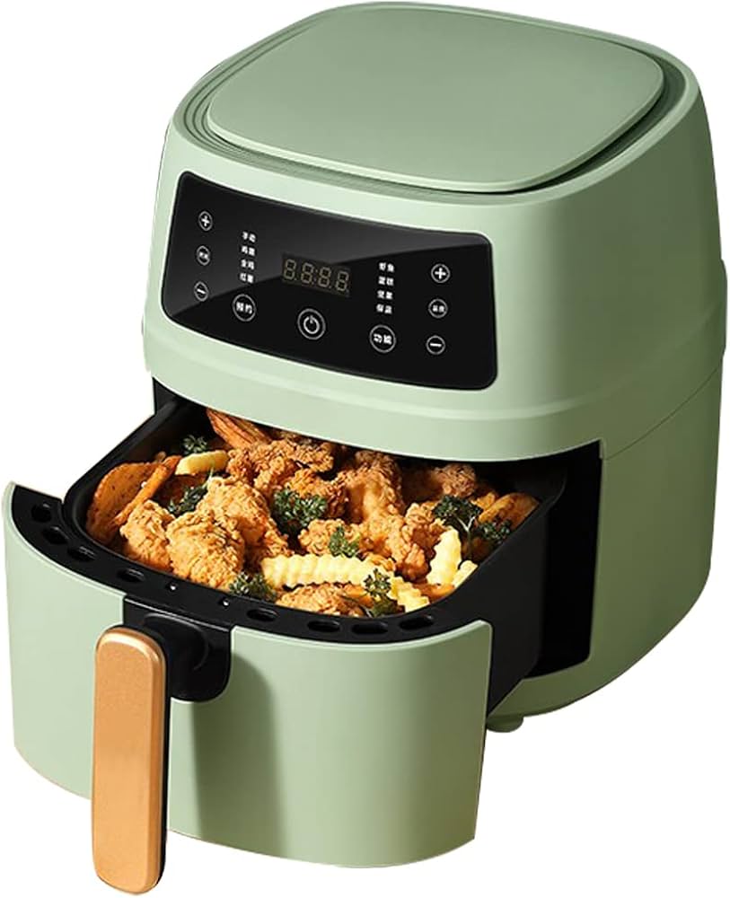 【新品】ノーオイルフライヤー ノンオイルフライヤー グリーン 家庭用 6L大容量 新品】ノーオイルフライヤー ノンオイルフライヤー グリーン