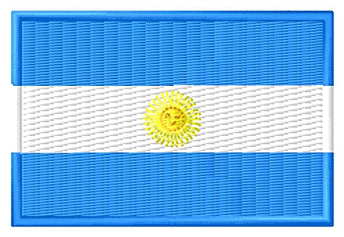 Bandera Argentina Parche Aufnäher parche Bordado parche de color rojo écusson Toppa ricamata