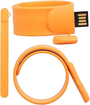 8GB Bracelet Shape Flash Drive USB Flash Drive Memory Stick Thum Drive USB Drive USB Flash Disk U Disk Pen Drive USB Disk Flash Memory External Storage USB Stick PenDrive Orange
