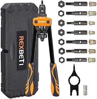 REXBETI 14" Rivet Nut Tool, Professional Rivet Setter Kit with 7 Metric