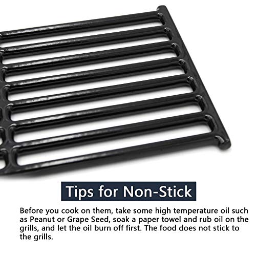 Hongso 17 3/8" Porcelain Polished Cast Iron Cooking Grates Replacement For Broil-Mate, Broil King 9625-67, 9625-84, Baron 320, Baron 340, Baron 440, Huntington And Sterling, Pcb005, 4Pcs #TOP5