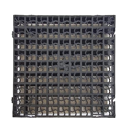 Pack of 10 / Grass Grid Black Plastic Paving Driveway Gravel Grid Turf Grass Lawn Path Deck Gravel Protector Drainage Mat Shed/Car Park Mats