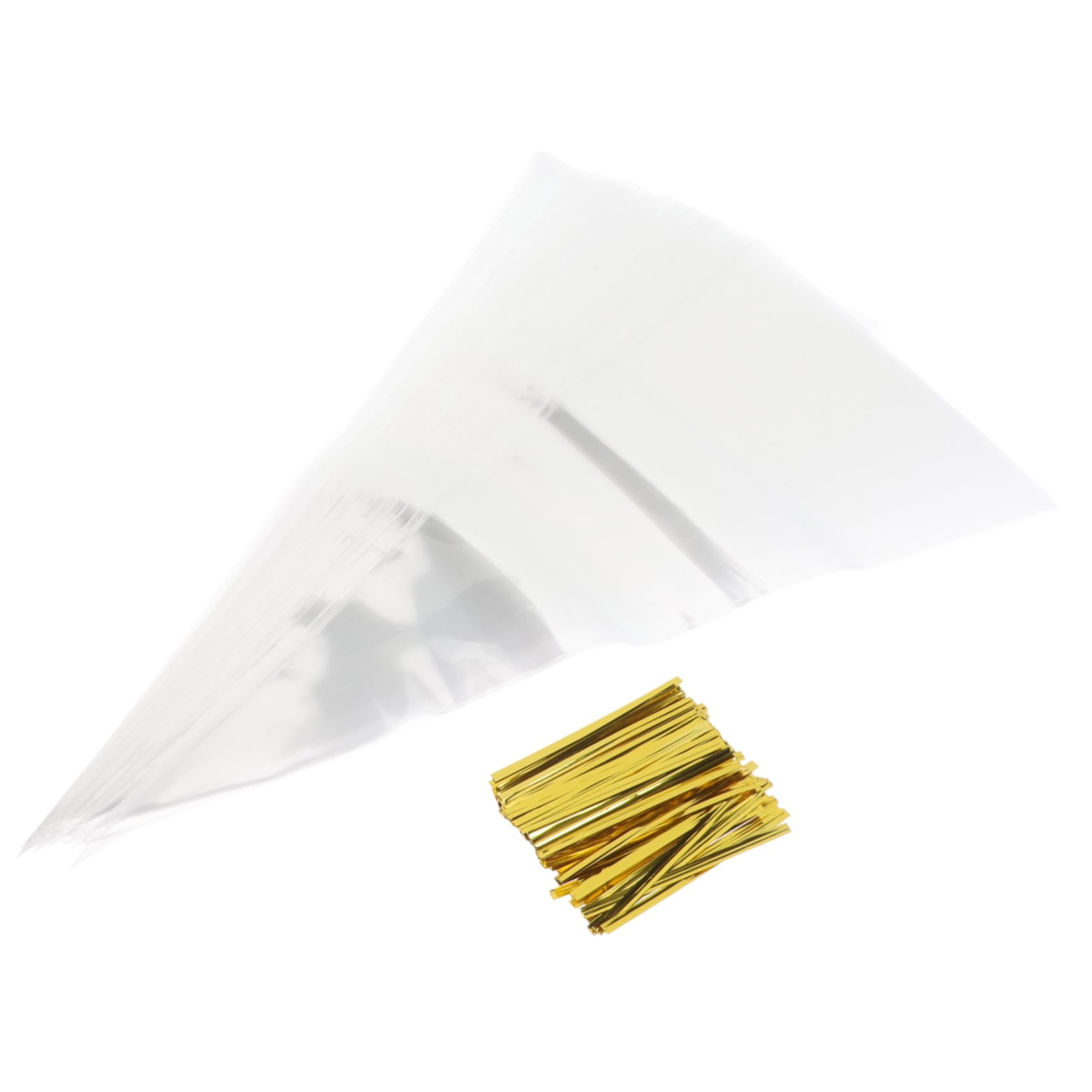 TOBBOMEY 1 Set Clear Popcorn Bags Multi Function Cone Treat Bags for Parties Holidays and Snacks Storage High Grade Material with Twist Ties for Easy Packaging and Sharing