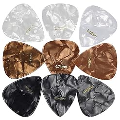 kwmobile Médiator guitare – Lot 9x médiator de 3 épaisseurs 0,46mm/0,71mm/0,96mm – Plectre guitare acoustique électrique… - Les Beatles, Paul McCartney, John Lennon, RIngo Starr, George Harrison kwmobile Médiator guitare - Lot 9x médiator de 3 épaisseurs 0,46mm/0,71mm/0,96mm - Plectre guitare acoustique électrique… – Image 6