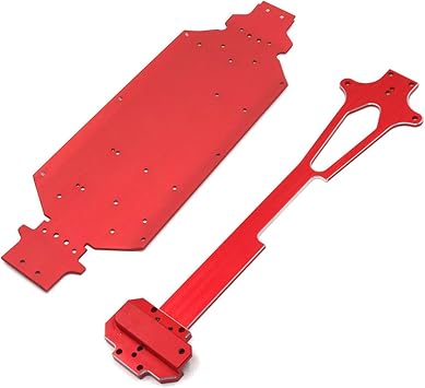 for Wltoys 124019 124018 124016 124017 1/12 Metal Chassis Body Frame Board&Second Floor Components UpgradeRed