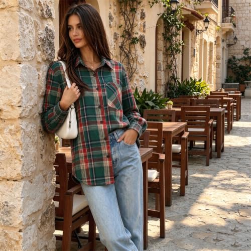 Plaid Shirts for Women Button Down Lightweight Fall Business Work Blouses - image 6