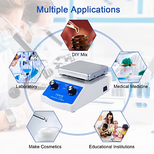 Sh-2 Magnetic Hot Plate Stirrer With 1 Inch Stir Bar Maximum Capacity 1000Ml Max 380°C/716°F 2000Rpm Stirrer With Dual Control #TOP4
