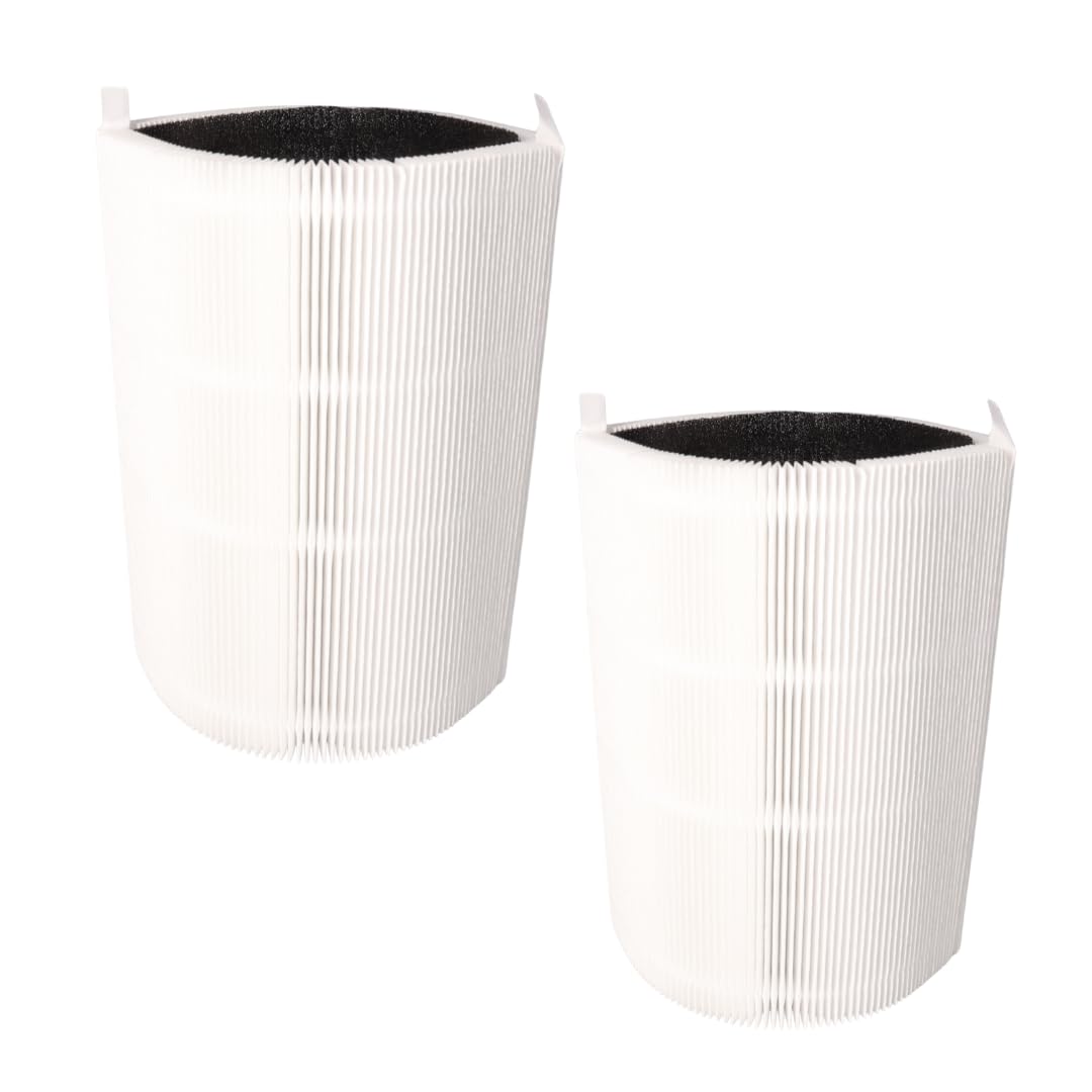 Finest-Filters Compatible Replacement Air Purifier Filters for Blueair Blue Pure 411, 411+ & 3210 – 2 Pack HEPA + Activated Carbon, Fits Blueair 411 Series Purifiers