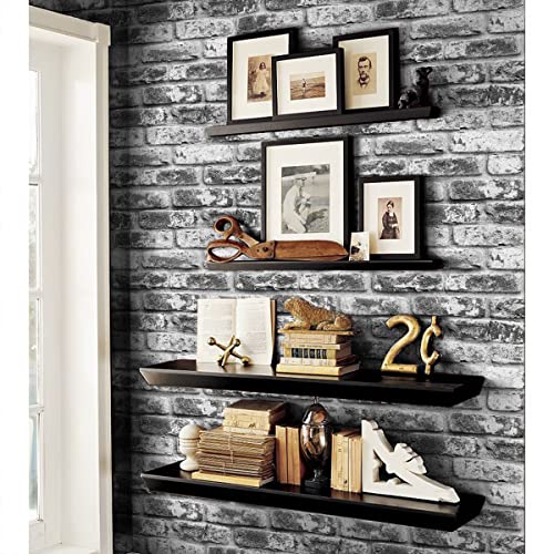 Lenify Grey Brick Wallpaper Peel And Stick Wallpaper 17.7Inch X 118.1Inch Brick Contact Paper Faux Brick Peel And Stick Wallpaper Brick Self Adhesive Wallpaper Grey Removable Wall Paper Decor Vinyl #TOP1